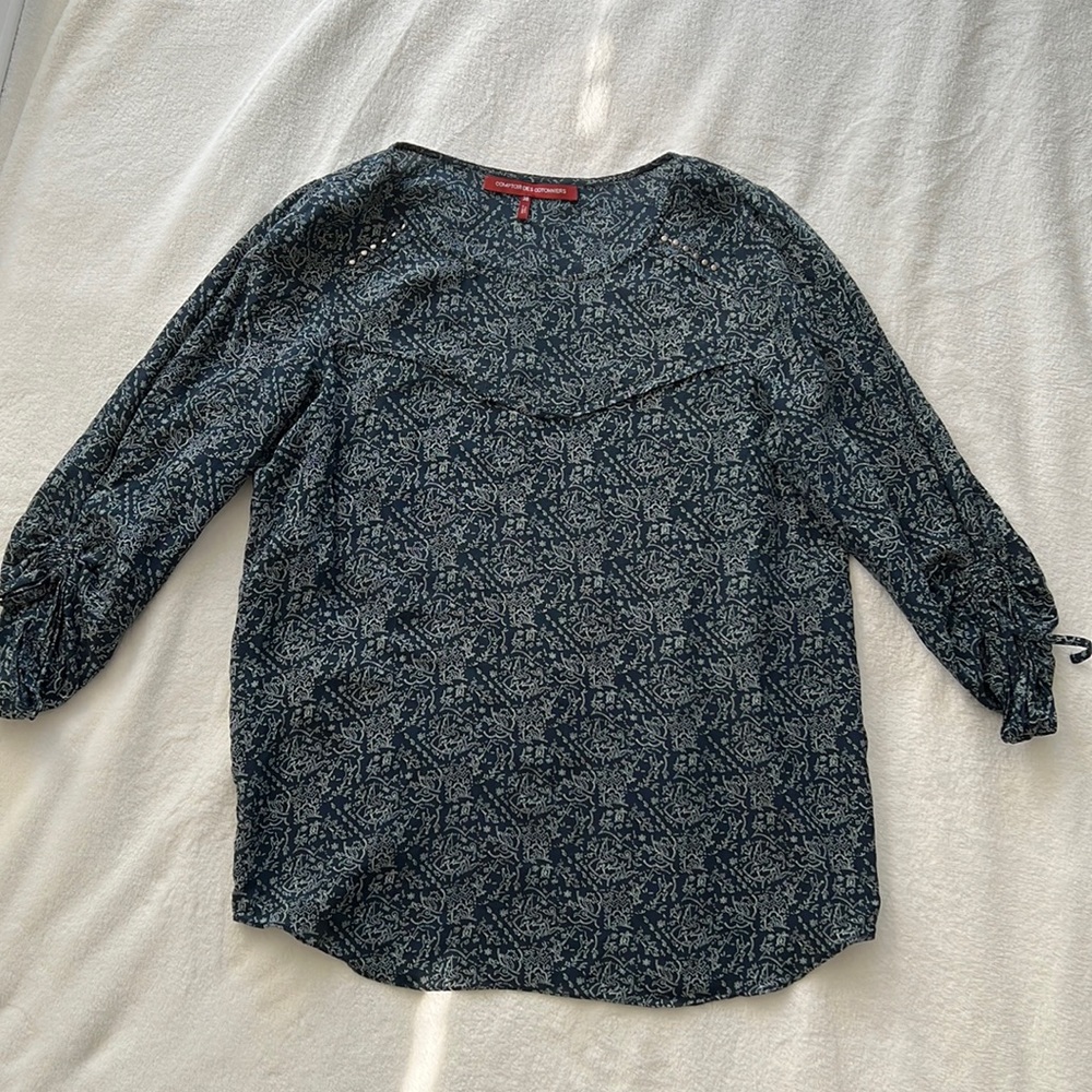 Comptoir des Cotonniers long sleeve silk shirt size 38 or small